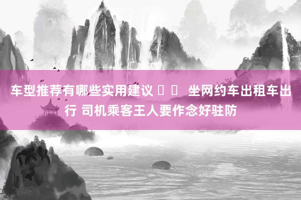 车型推荐有哪些实用建议 		 坐网约车出租车出行 司机乘客王人要作念好驻防