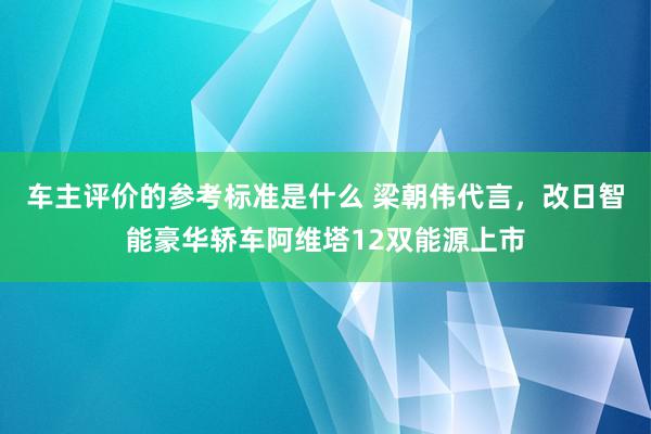 车主评价的参考标准是什么 梁朝伟代言，改日智能豪华轿车阿维塔12双能源上市