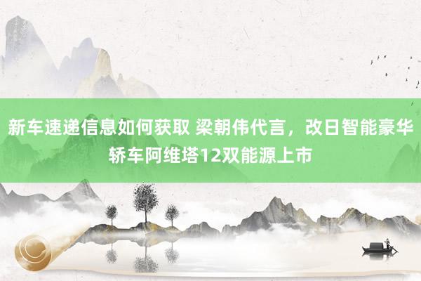 新车速递信息如何获取 梁朝伟代言，改日智能豪华轿车阿维塔12双能源上市