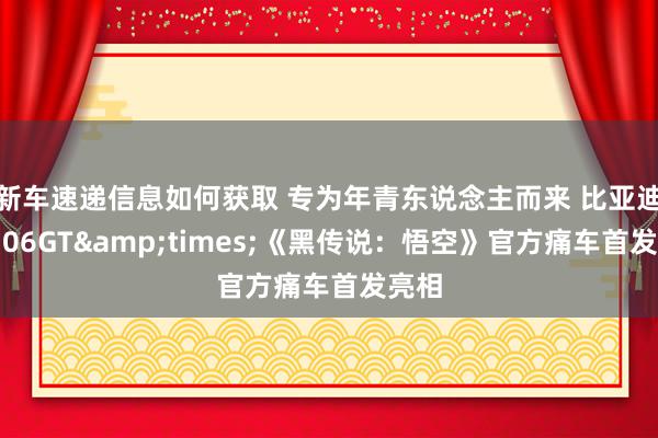 新车速递信息如何获取 专为年青东说念主而来 比亚迪海豹06GT&times;《黑传说：悟空》官方痛车首发亮相