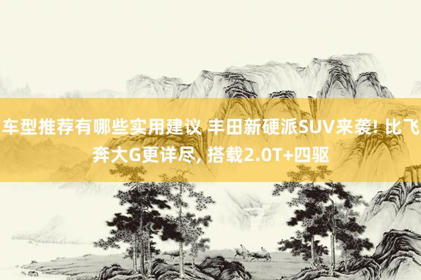 车型推荐有哪些实用建议 丰田新硬派SUV来袭! 比飞奔大G更详尽, 搭载2.0T+四驱